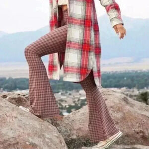 New Aerie Offline Crossover Super Flare Leggings Houndstooth